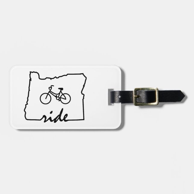 Etiqueta Para Maletas Ride Oregon (Ciclismo) (Frente Horizontal)