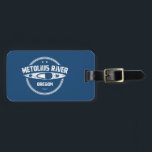 Etiqueta Para Maletas Río Metolius Oregon Kayaking<br><div class="desc">El río Metolius se burbuja fuera del suelo cerca de la base de la Butte Negra,  no lejos de las Hermanas,  Oregón y tiene un flujo constante durante todo el año para remar y kayak que emerge de un acuífero sano río arriba.</div>