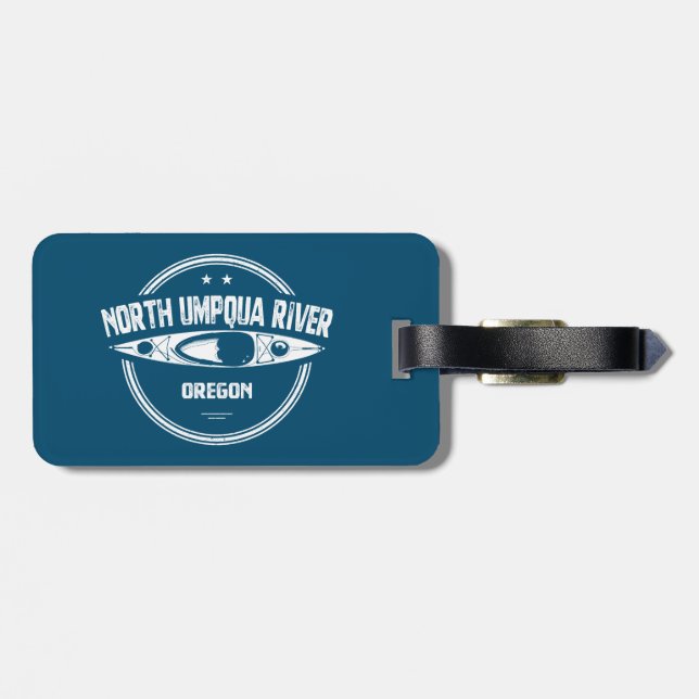 Etiqueta Para Maletas Río Oregon Kayak (Atrás Horizontal)
