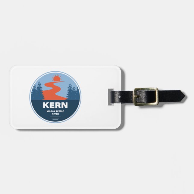 Etiqueta Para Maletas Río Salvaje Y Escénico De Kern (Frente Horizontal)