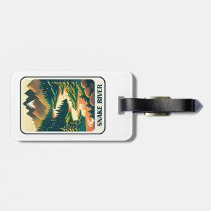 Etiqueta Para Maletas Río Serpiente Colores de Idaho