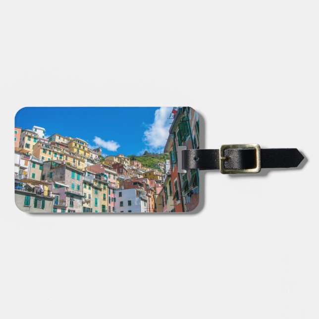 Etiqueta Para Maletas Riomaggiore, Cinque Terre, Italia (Frente Horizontal)