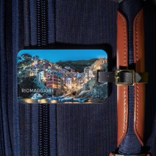 Etiqueta Para Maletas Riomaggiore Cinque Terre La Spezia Italia Panorama