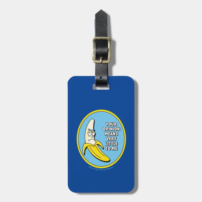 Etiqueta Para Maletas RIQUEZA Y MORTY™| Banana Rick Badge (Frente Vertical)