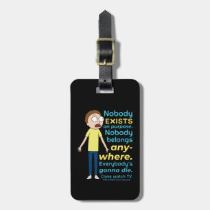 Etiqueta Para Maletas RIQUEZA Y MORTY™ Nadie Existe A Propósito