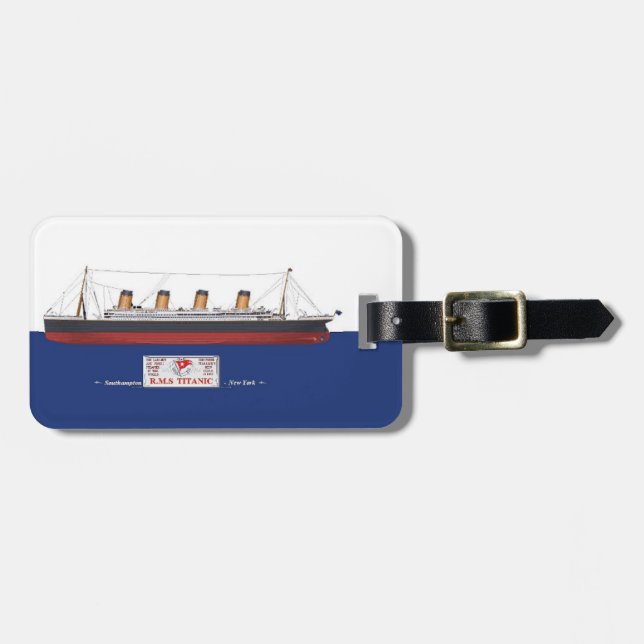 Etiqueta Para Maletas RMS Titanic (Frente Horizontal)