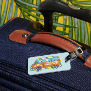 Etiqueta Para Maletas Road Trippin   Peanuts Road Trip Van
