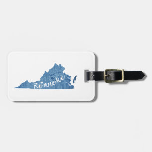 Etiqueta Para Maletas Roanoke Virginia Wood Grain
