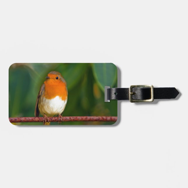 Etiqueta Para Maletas Robin navidades (Frente Horizontal)