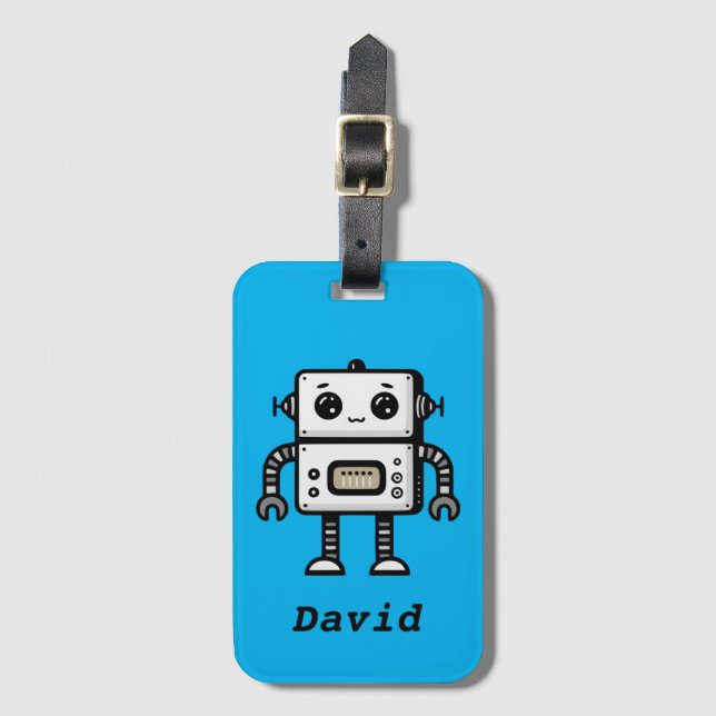 Etiqueta Para Maletas Robot (Anverso vertical)