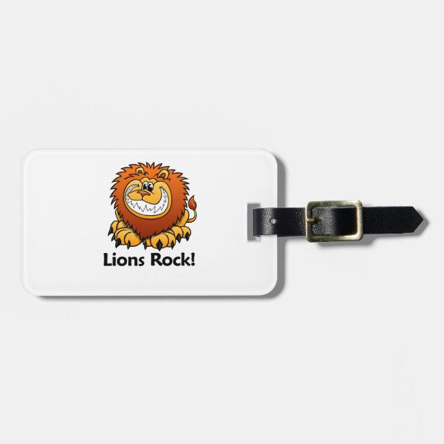 Etiqueta Para Maletas ¡Roca de los leones! (Frente Horizontal)
