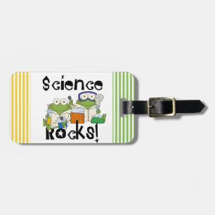 Etiqueta Para Maletas Rocas de la ciencia de las ranas