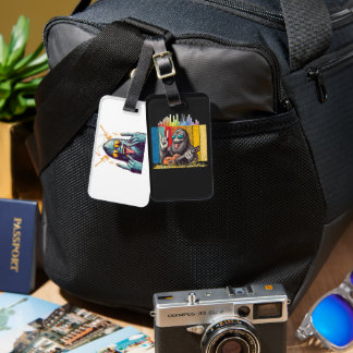 Etiqueta Para Maletas Rock Out with the Groove Gorilla – Retro Music Lov