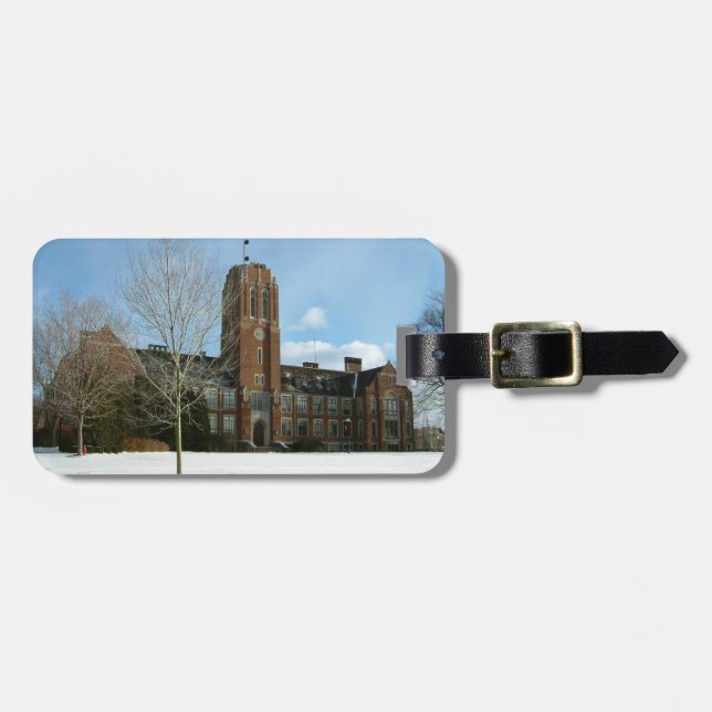 Etiqueta Para Maletas Rockwell en invierno en Grove City College (Frente Horizontal)