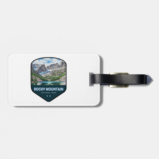 Etiqueta Para Maletas Rocky Mountain National Park Shield (Atrás Horizontal)