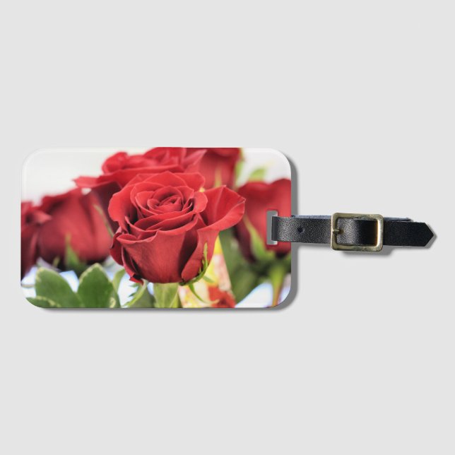 Etiqueta Para Maletas Rojo (Anverso horizontal)