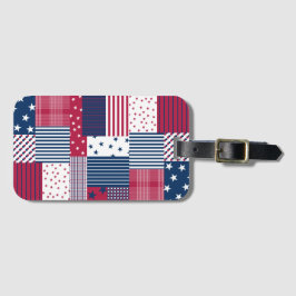 Etiqueta Para Maletas Rojo, blanco y azul