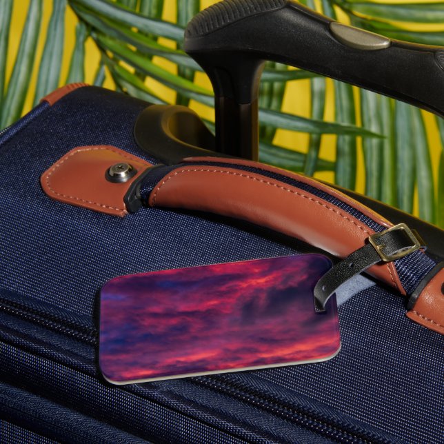 Etiqueta Para Maletas rojo de agosto (Anverso In situ 3)