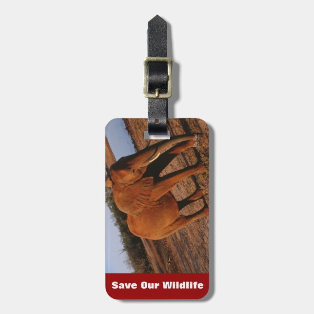 Etiqueta Para Maletas Rojo grande (Frente Vertical)