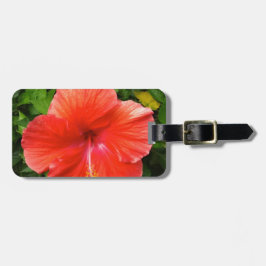 Etiqueta Para Maletas Rojo Tropical Hibiscus Bonita Springs Florida