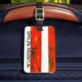 Etiqueta Para Maletas Rojo y blanco