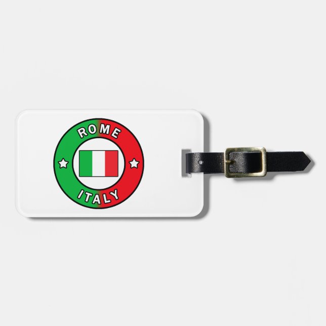 Etiqueta Para Maletas Roma Italia (Frente Horizontal)