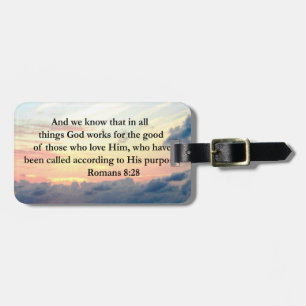 ETIQUETA PARA MALETAS ROMANS 8:28 FE