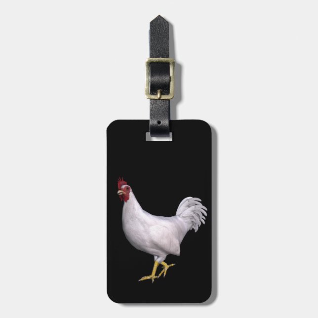 Etiqueta Para Maletas Rooster blanco (Frente Vertical)