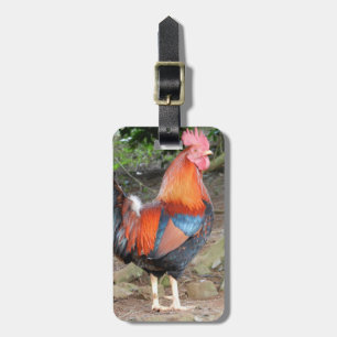 Etiqueta Para Maletas Rooster Rojo