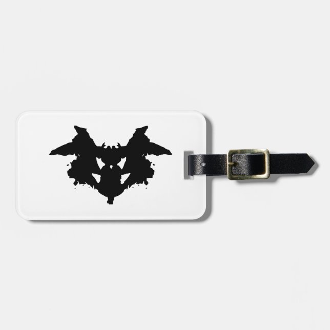Etiqueta Para Maletas Rorschach Inkblot (Frente Horizontal)