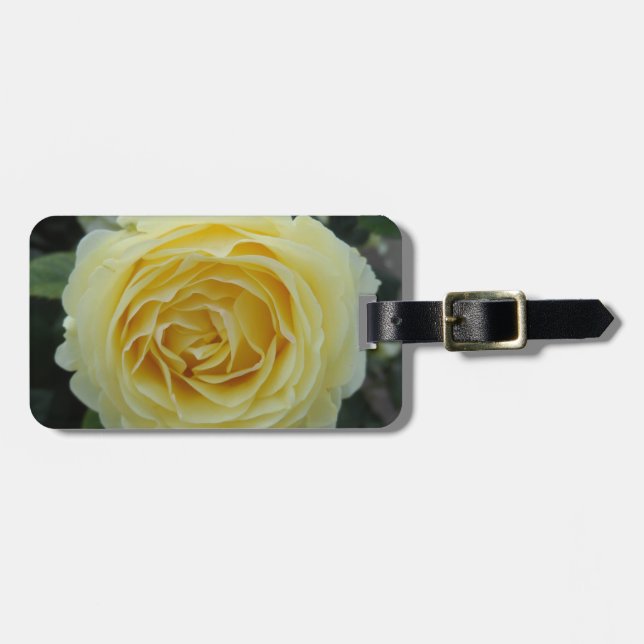 Etiqueta Para Maletas Rosa amarilla (Frente Horizontal)