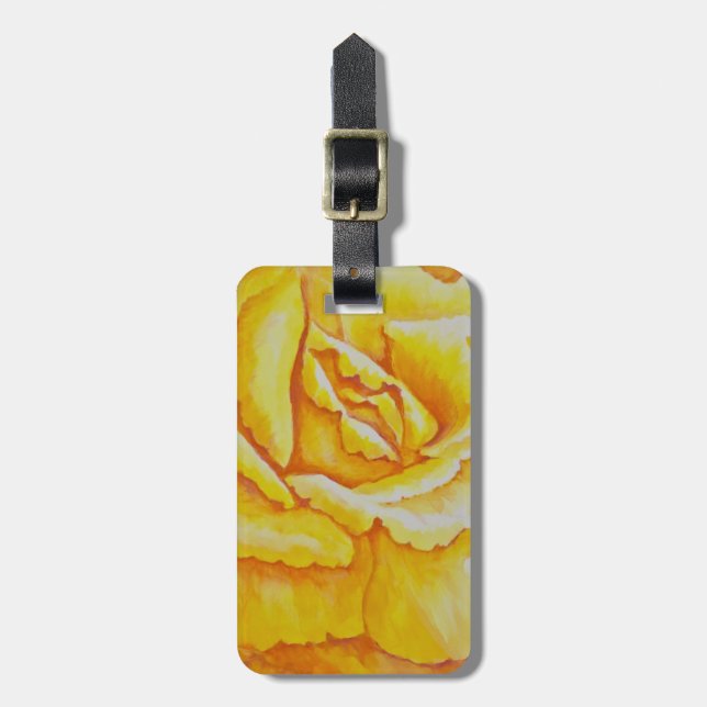 Etiqueta Para Maletas Rosa amarillo (Frente Vertical)