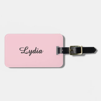Etiqueta Para Maletas Rosa claro sólido personalizado