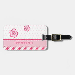 Etiqueta Para Maletas Rosa de la polca