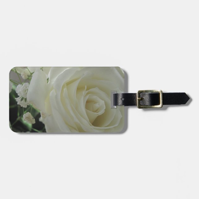 Etiqueta Para Maletas Rosa Floral (Frente Horizontal)