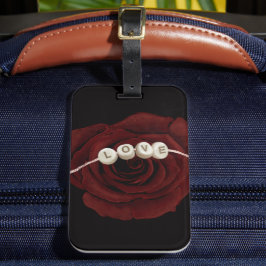 Etiqueta Para Maletas Rosa Roja