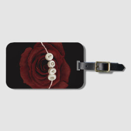 Etiqueta Para Maletas Rosa Roja