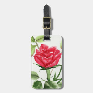 Etiqueta Para Maletas Rosa rojo