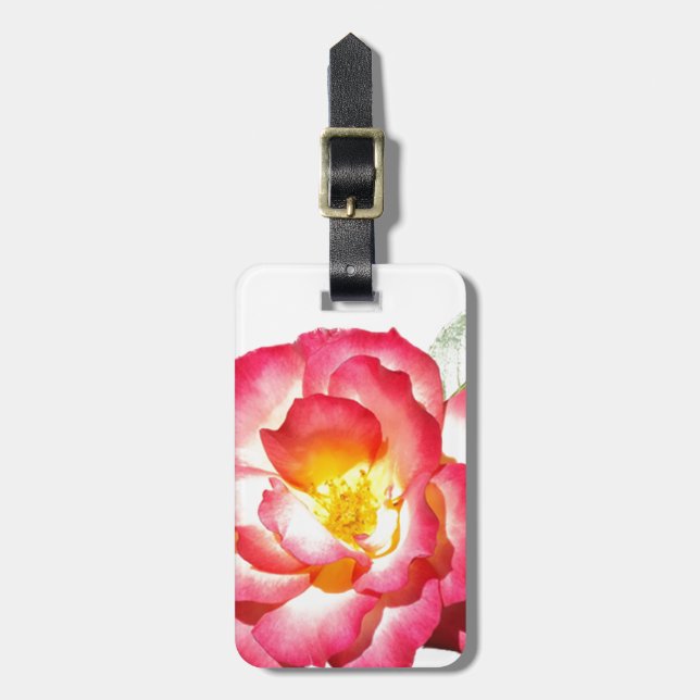 Etiqueta Para Maletas Rosa rosa (Frente Vertical)