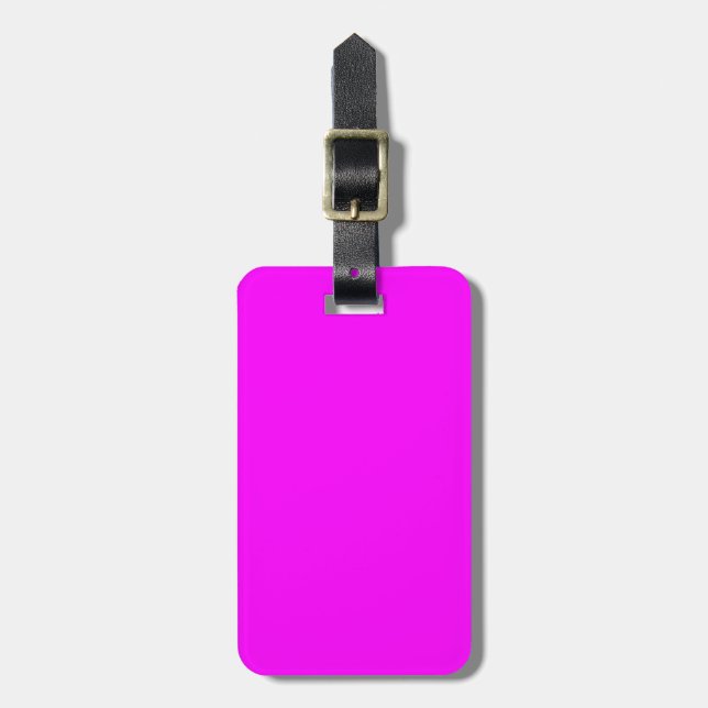 Etiqueta Para Maletas Rosa Sólido (Frente Vertical)
