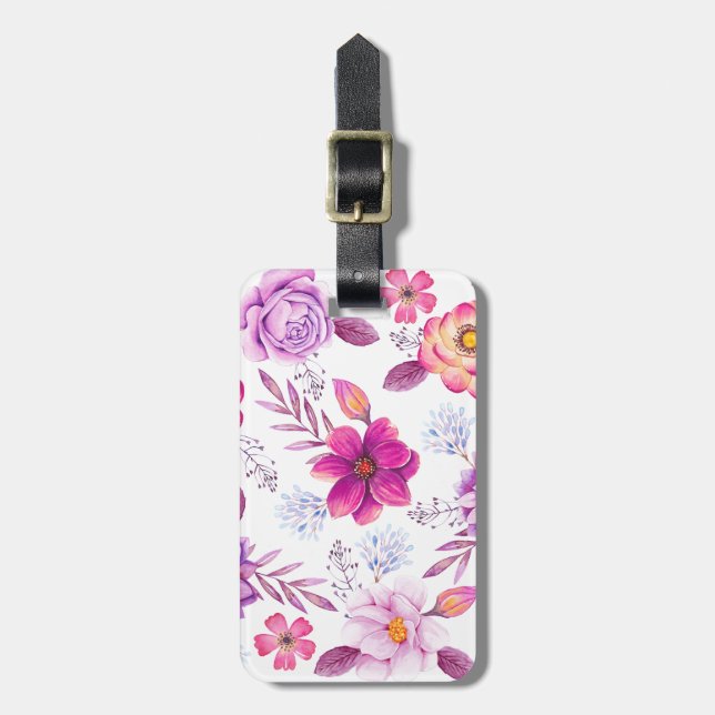 Etiqueta Para Maletas Rosa violeta (Frente Vertical)