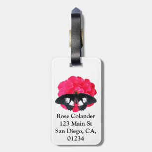 Etiqueta Para Maletas Rosa y cola de inflexión
