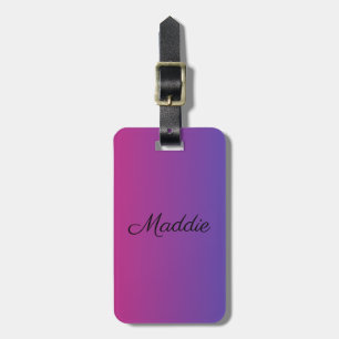 Etiqueta Para Maletas Rosa y púrpura Ombre