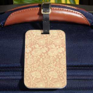 Etiqueta Para Maletas Rosa y rosa por William Morris, Flores vintage