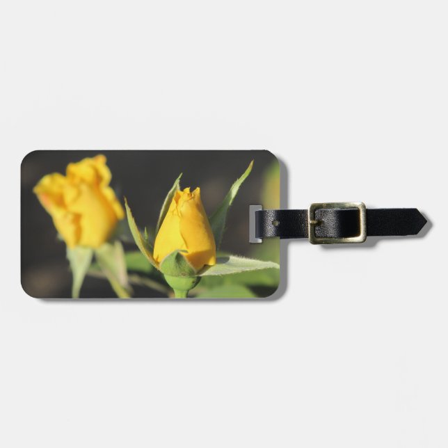 Etiqueta Para Maletas Rosas amarillos (Frente Horizontal)