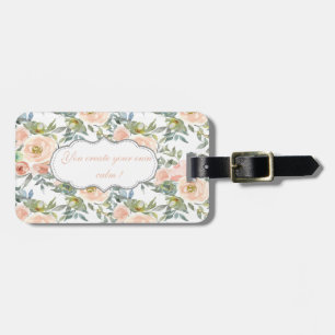 Etiqueta Para Maletas Rosas elegantes de moda,Mensaje motivacional
