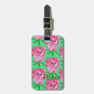 Etiqueta Para Maletas Rosas en blanco