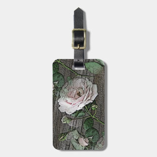 Etiqueta Para Maletas Rosas en madera