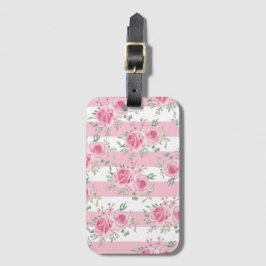 Etiqueta Para Maletas Rosas florales rosados bonitos