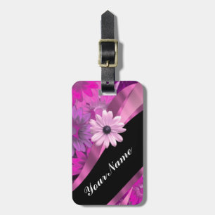 Etiqueta Para Maletas Rosas fuertes florales